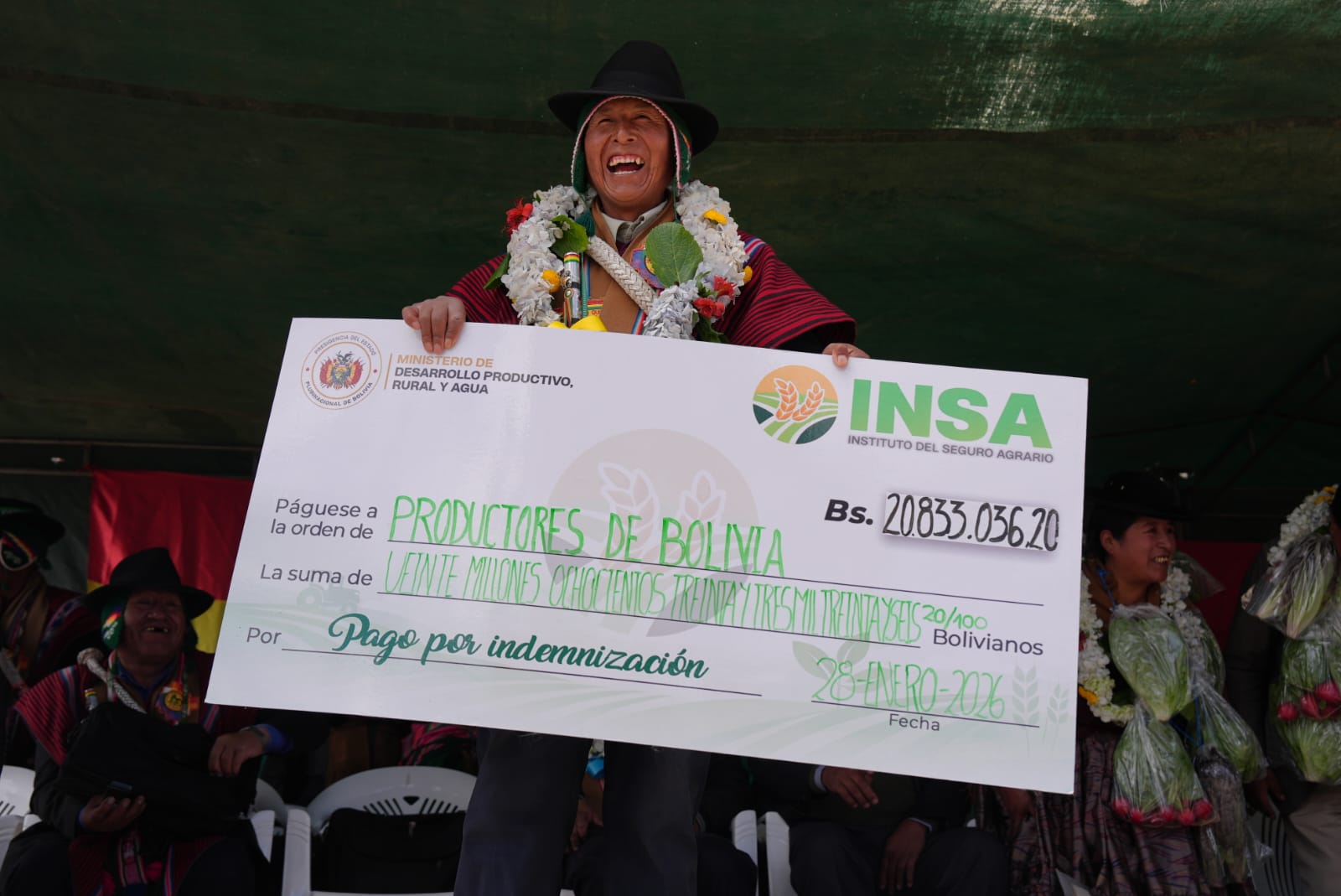 Gobierno inicia el pago del Seguro Agrario “Minka” beneficiando a más de 42 mil productores en el país