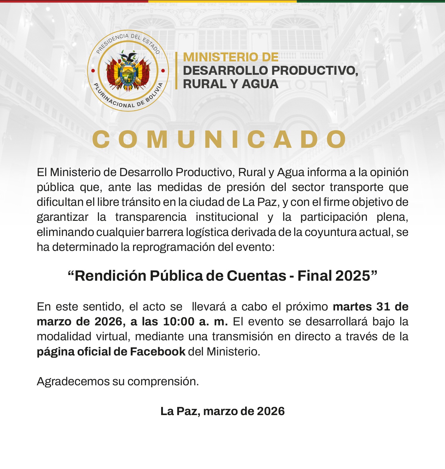 Rendición Pública de Cuentas – Final 2025