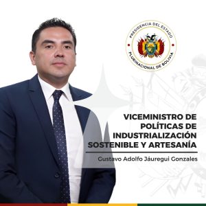VICEMINISTRO DE POLÍTICAS DE INDUSTRIALIZACIÓN SOSTENIBLE Y ARTESANÍA