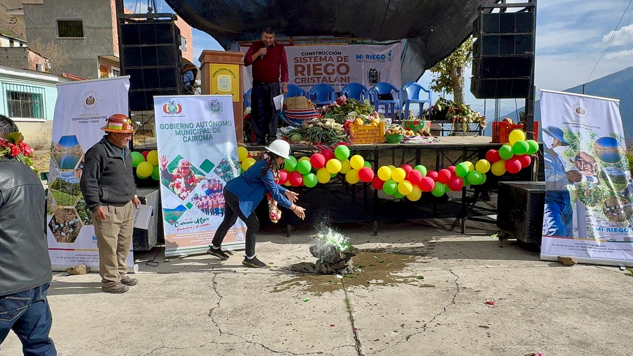 El Gobierno nacional da inicio a las obras del Sistema de Riego Cristalani para transformar la producción agrícola en Cairoma
