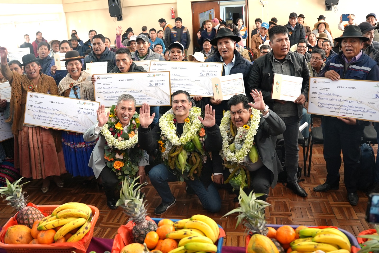 El Gobierno nacional entrega Bs 2,5 millones para proyectos agrícolas resilientes en beneficio de familias productoras de La Paz