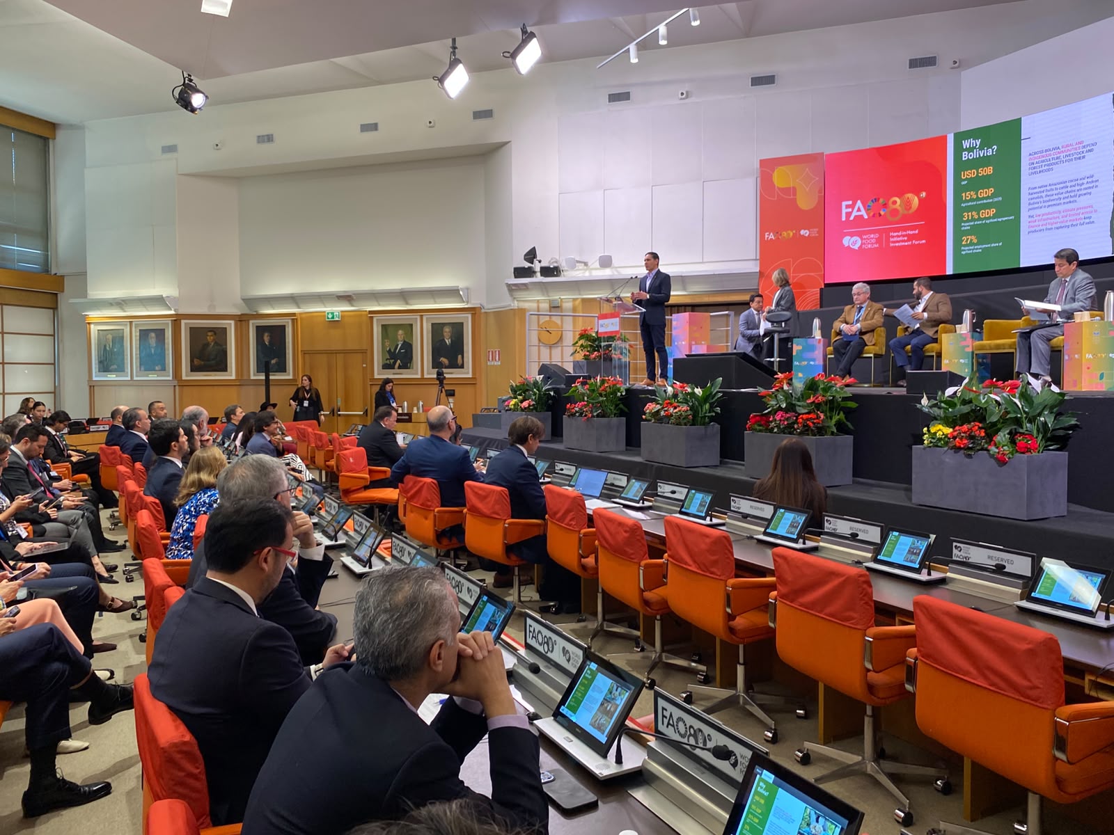 Bolivia presenta en el Foro Mundial de la FAO un plan de proyectos por 121,3 millones de dólares para transformar la producción rural y la Amazonía